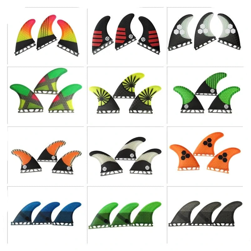 3 quilhas, Base FUTURE Performance, Tamanho "M". Fibra de Carbono e Vidro e Honeycomb